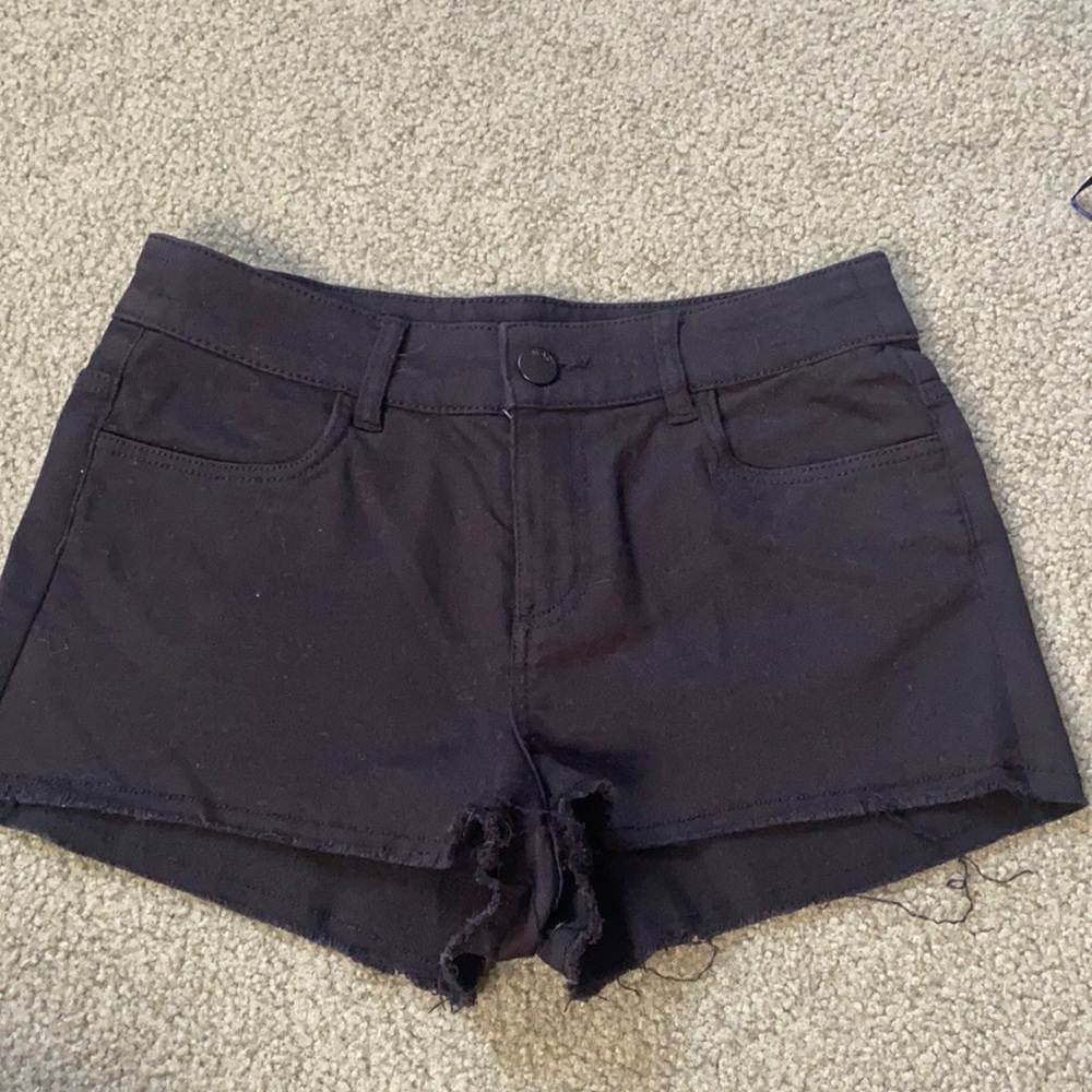 black shorts